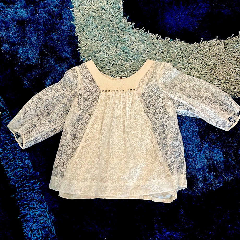 3.1 Phillip Lim  Off white trapeze see through blouse size 6 from the 2010s